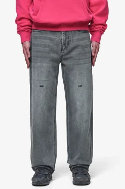 Pegador Jeans|Barrow Wide Baggy Jeans Washed Anthracite