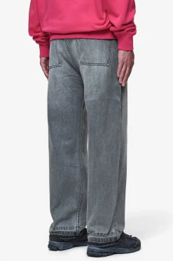 Pegador Jeans|Barrow Wide Baggy Jeans Washed Anthracite