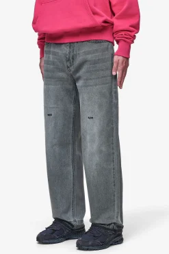 Pegador Jeans|Barrow Wide Baggy Jeans Washed Anthracite