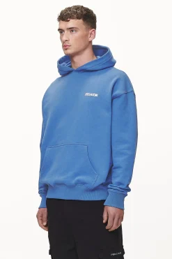 Pegador Hoodies|Bass Oversized Hoodie Washed Retro Blue