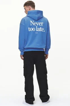 Pegador Hoodies|Bass Oversized Hoodie Washed Retro Blue