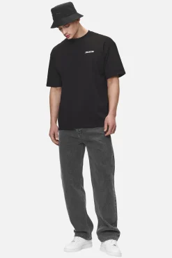 Pegador Tees|Bass Oversized Tee Washed Black