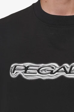 Pegador Tees|Baxter Boxy Tee Washed Black