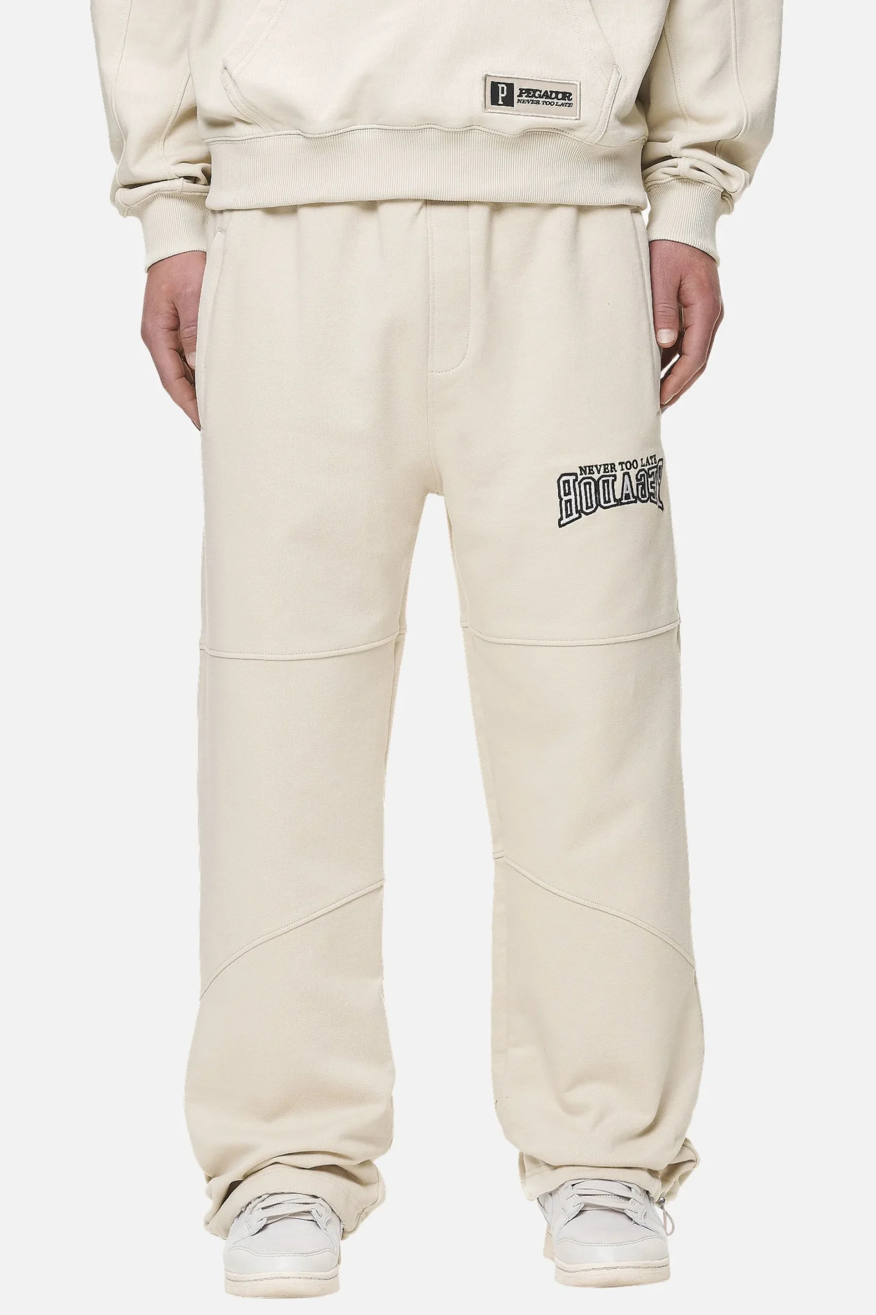 Pegador Pants & Joggers|Beech Baggy Sweat Pants Washed Desert Sand