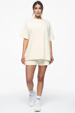 Pegador Tees|Bel Air Heavy Oversized Tee Vintage Washed Unbleached Gum
