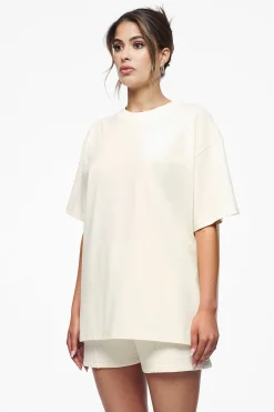 Pegador Tees|Bel Air Heavy Oversized Tee Vintage Washed Unbleached Gum