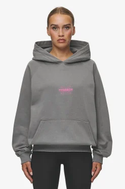 Pegador Hoodies|Belly Oversized Hoodie Washed Deep Grey