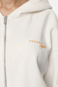 Pegador Hoodies|Zip Hoodies|Berri Oversized Zip Hoodie Washed Coconut Milk