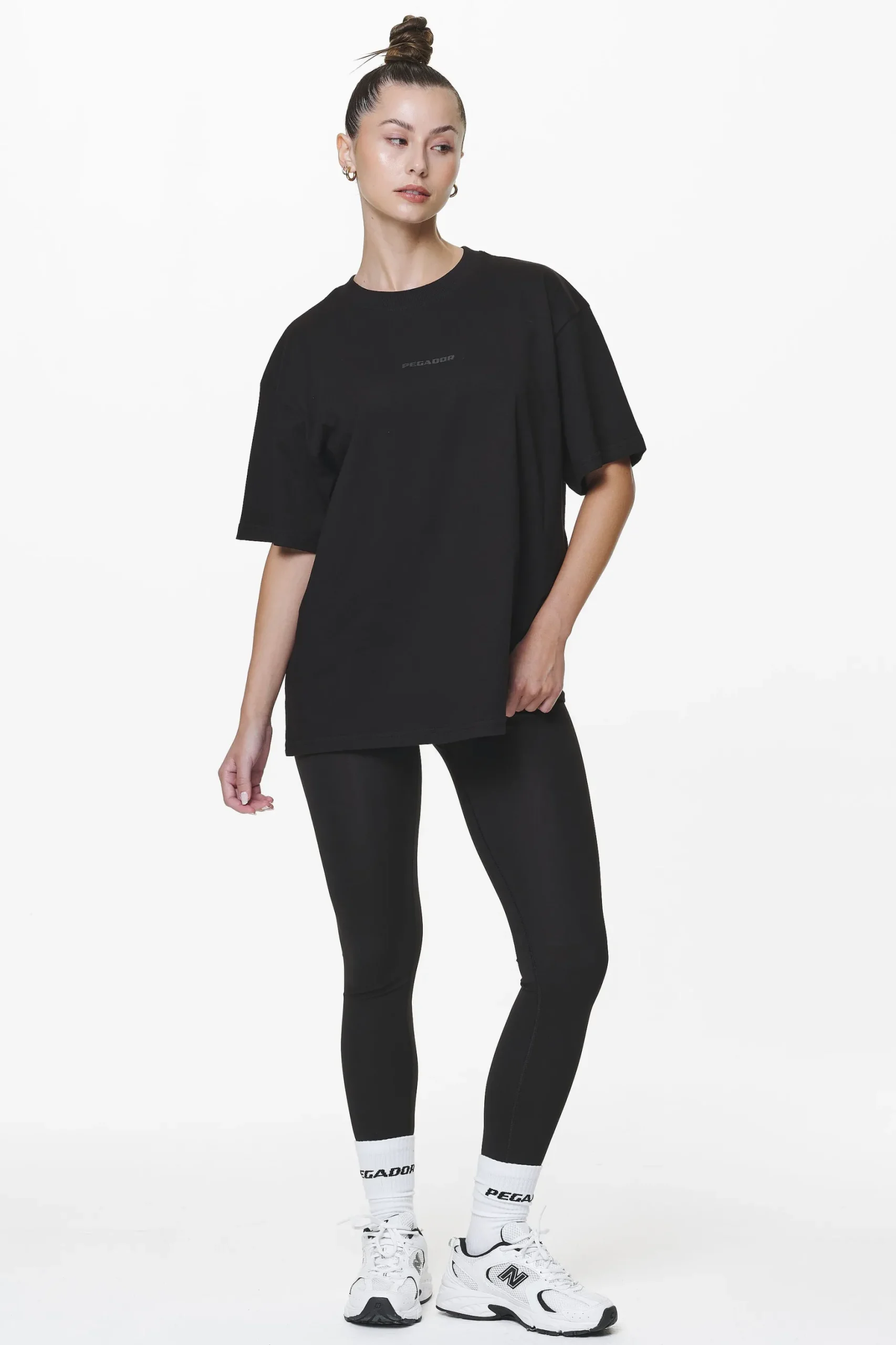 Pegador Tees|Beverly Logo Oversized Tee Black Gum