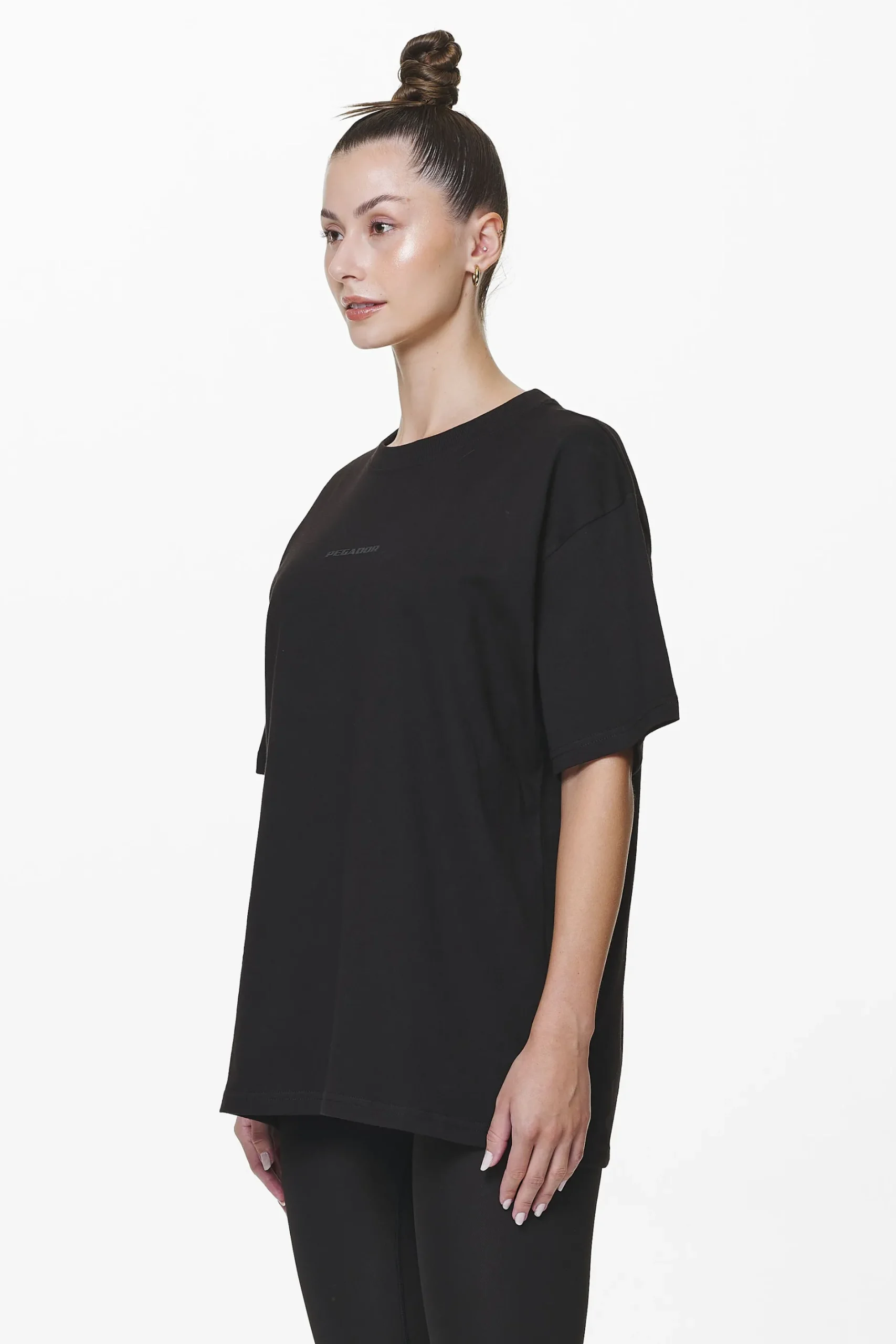 Pegador Tees|Beverly Logo Oversized Tee Black Gum