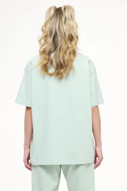Pegador Tees|Beverly Logo Oversized Tee Vintage Washed Milky Green Gum