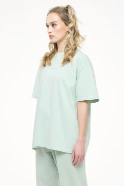 Pegador Tees|Beverly Logo Oversized Tee Vintage Washed Milky Green Gum
