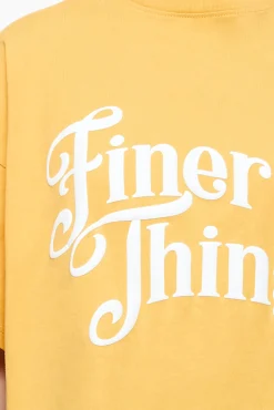 Pegador Tees|Birca Heavy Oversized Tee Vintage Washed Golden Sun