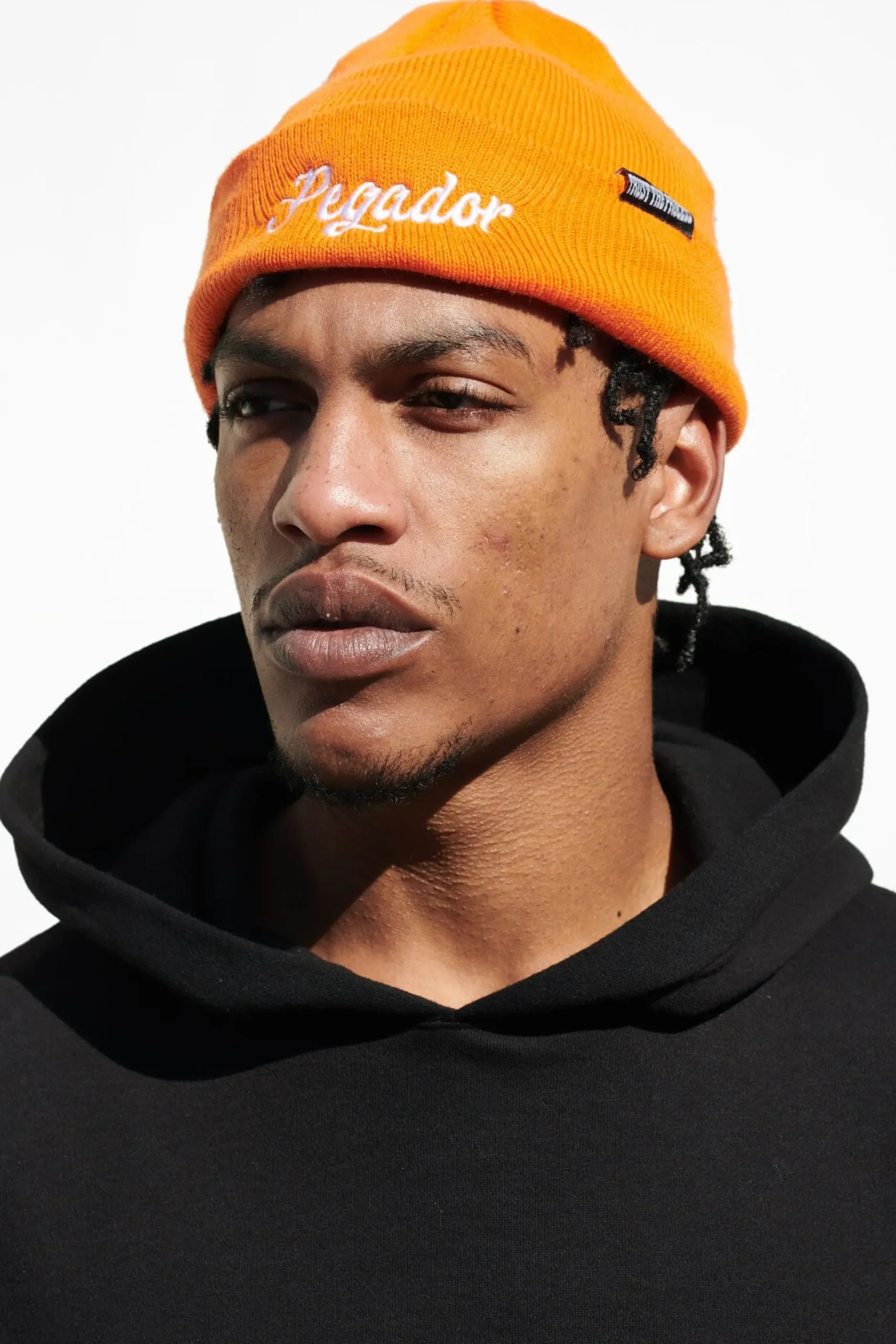 Pegador Beanies|Birch Fisherman Beanie Sunrise Orange White