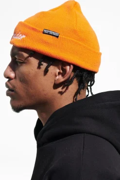 Pegador Beanies|Birch Fisherman Beanie Sunrise Orange White