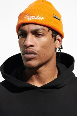 Pegador Beanies|Birch Fisherman Beanie Sunrise Orange White