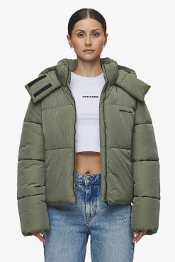 Pegador Jackets|Blanca Crushed Puffer Jacket Mud Olive
