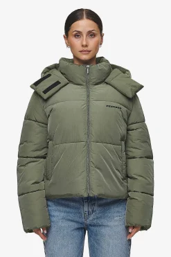 Pegador Jackets|Blanca Crushed Puffer Jacket Mud Olive