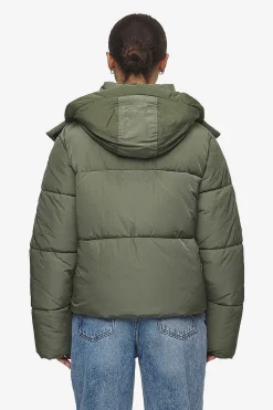 Pegador Jackets|Blanca Crushed Puffer Jacket Mud Olive