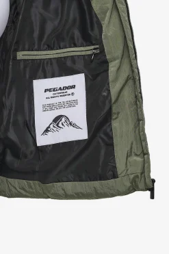 Pegador Jackets|Blanca Crushed Puffer Jacket Mud Olive