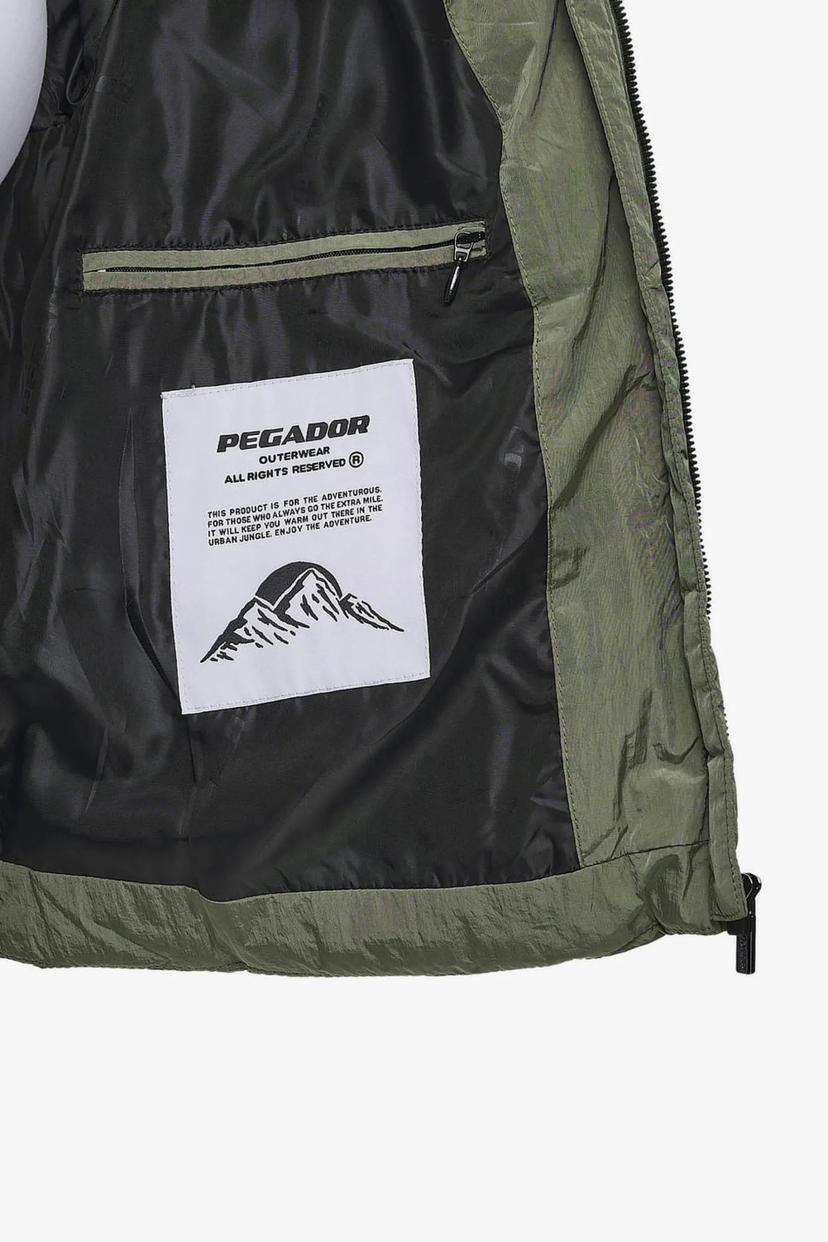 Pegador Jackets|Blanca Crushed Puffer Jacket Mud Olive