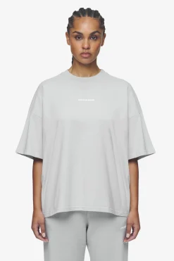Pegador Tees|Bracy Heavy Oversized Tee White Gum Washed sky grey