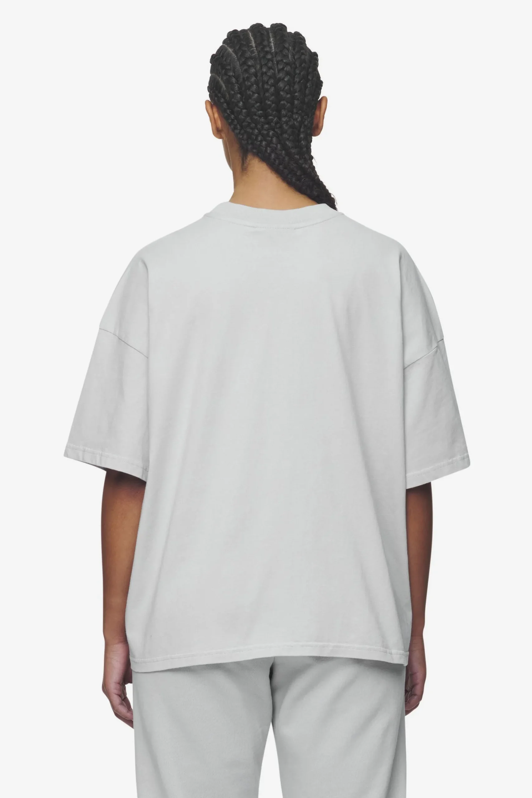 Pegador Tees|Bracy Heavy Oversized Tee White Gum Washed sky grey
