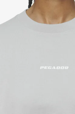 Pegador Tees|Bracy Heavy Oversized Tee White Gum Washed sky grey