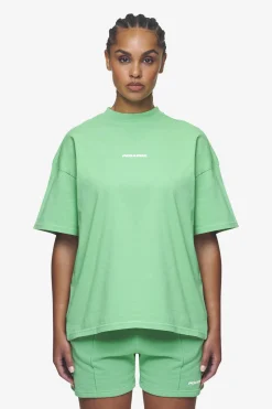 Pegador Tees|Bracy Heavy Oversized Tee White Gum Washed peppermint green