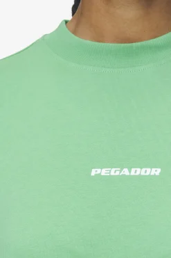 Pegador Tees|Bracy Heavy Oversized Tee White Gum Washed peppermint green