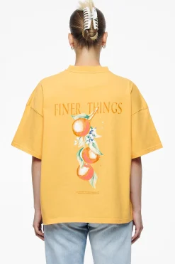 Pegador Tees|Brenda Heavy Oversized Tee Vintage Washed Golden Sun