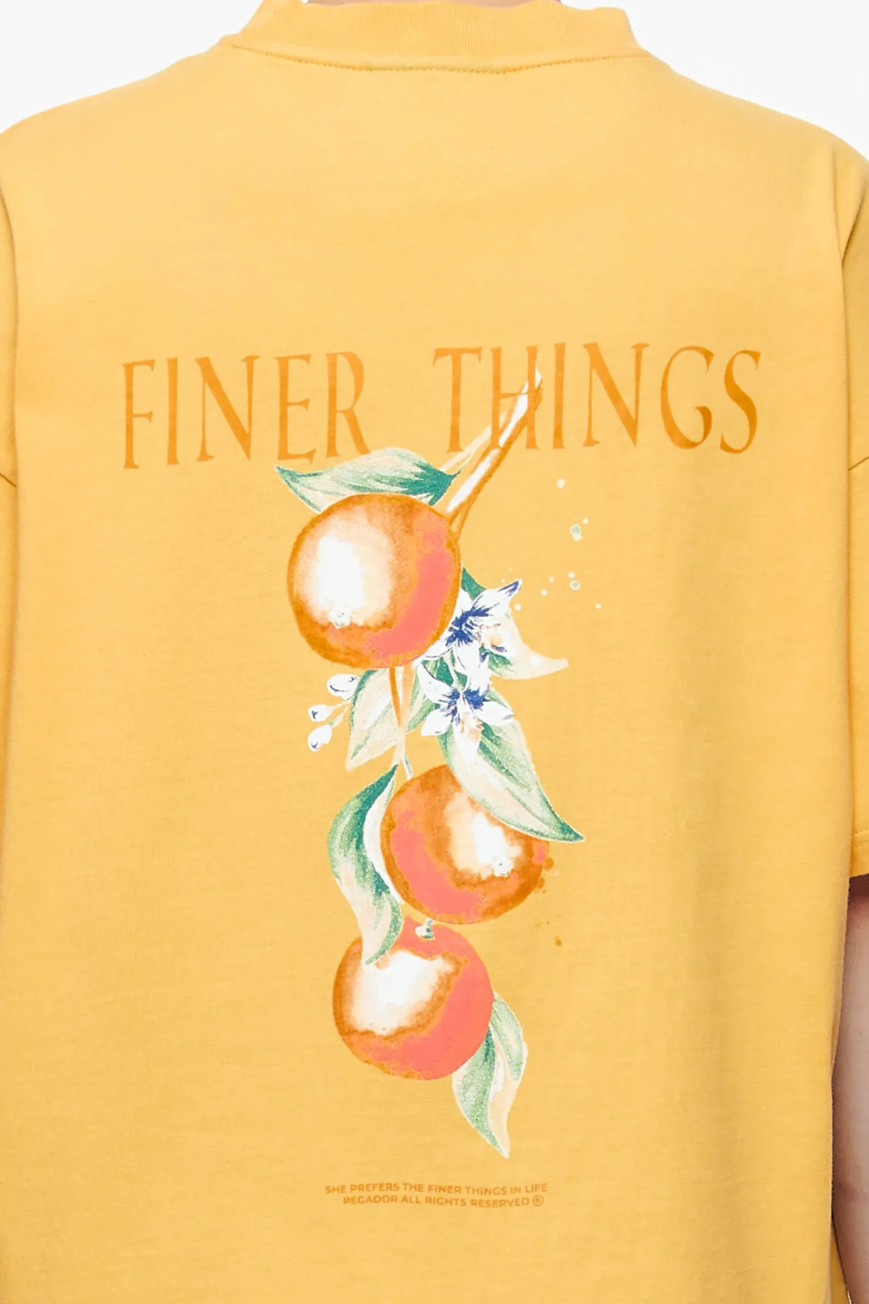 Pegador Tees|Brenda Heavy Oversized Tee Vintage Washed Golden Sun