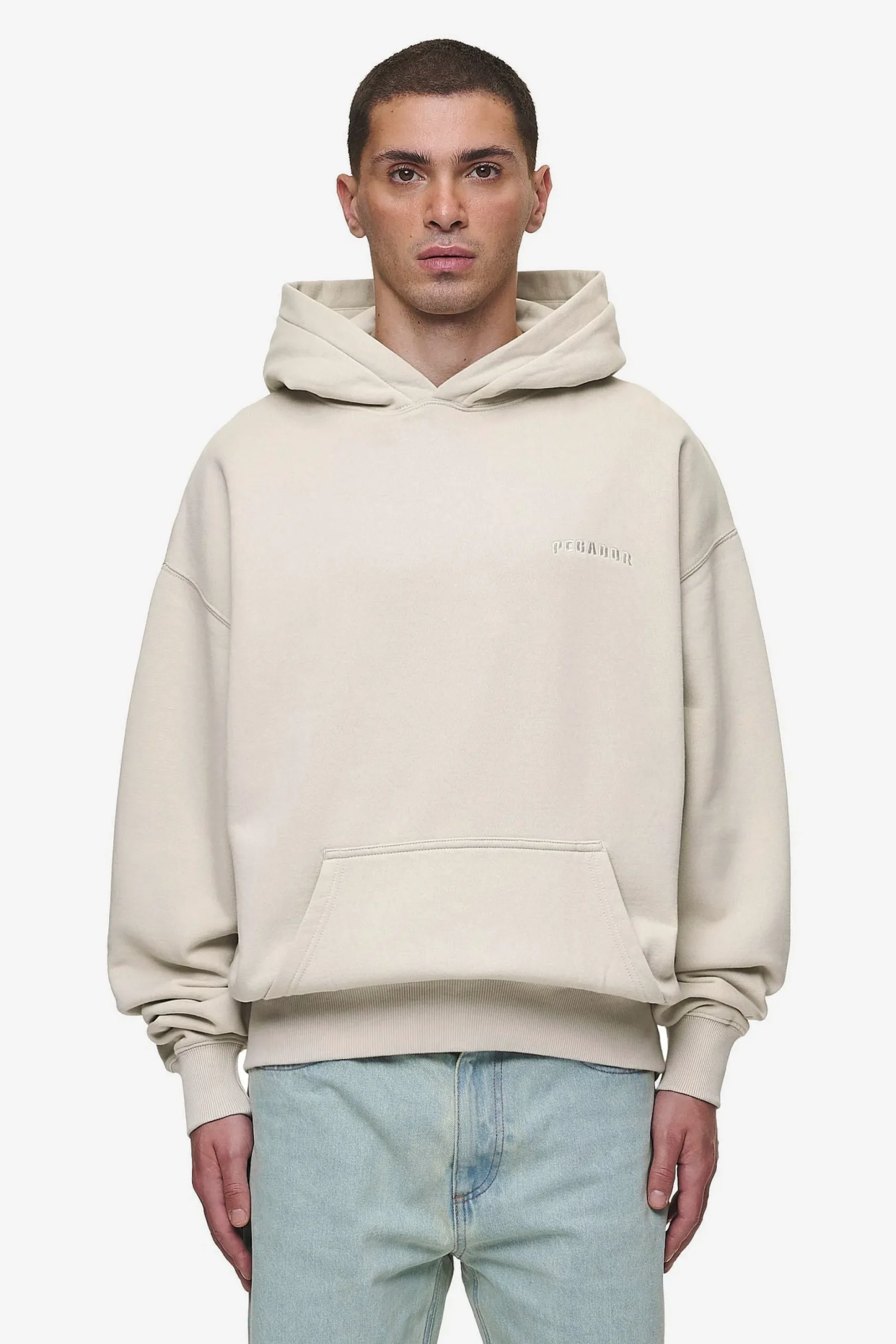 Pegador Hoodies|Buford Oversized Hoodie Washed Light Beige