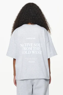 Pegador Tees|Cadogan Heavy Oversized Tee Grey Melange