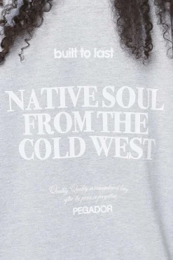 Pegador Tees|Cadogan Heavy Oversized Tee Grey Melange