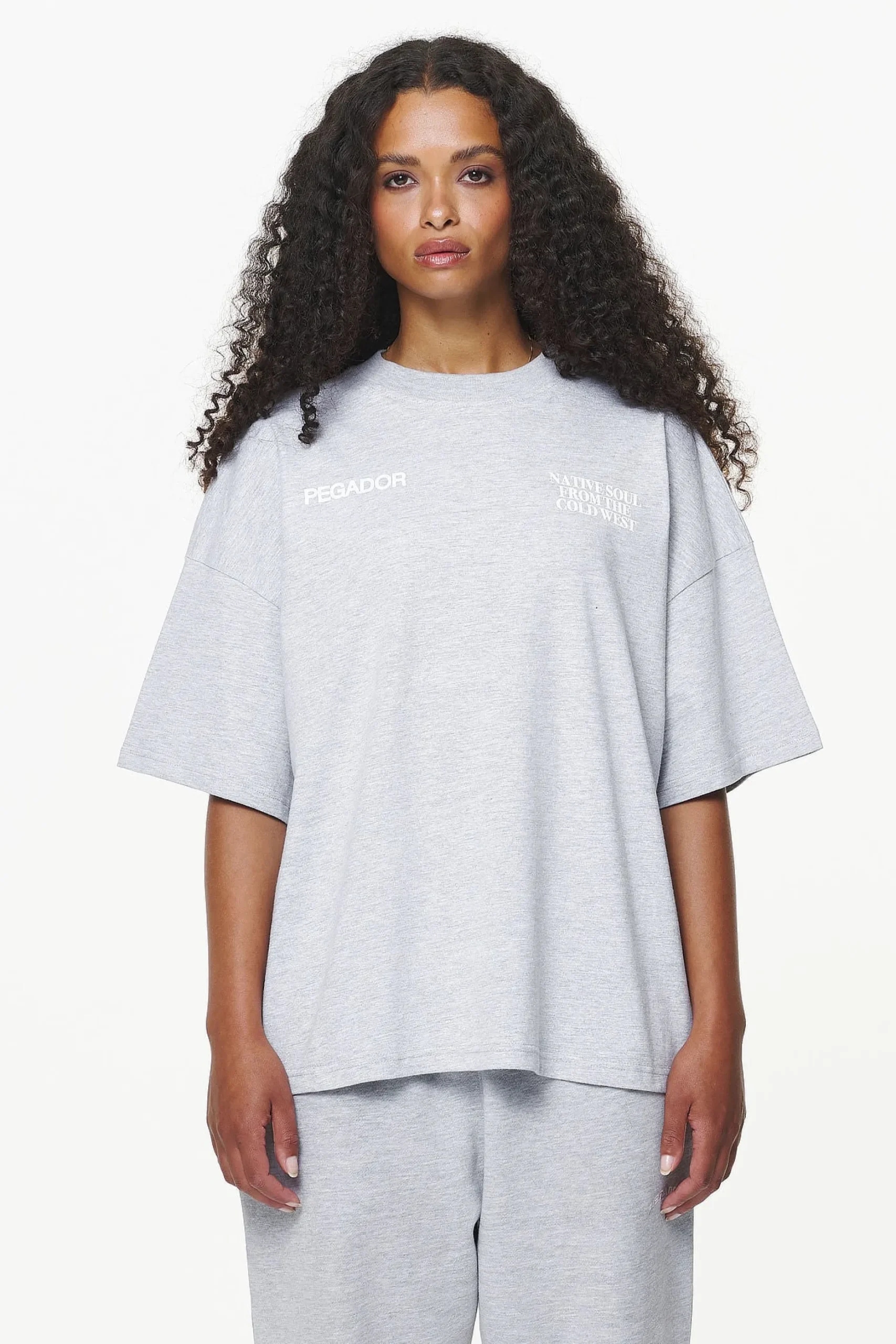 Pegador Tees|Cadogan Heavy Oversized Tee Grey Melange