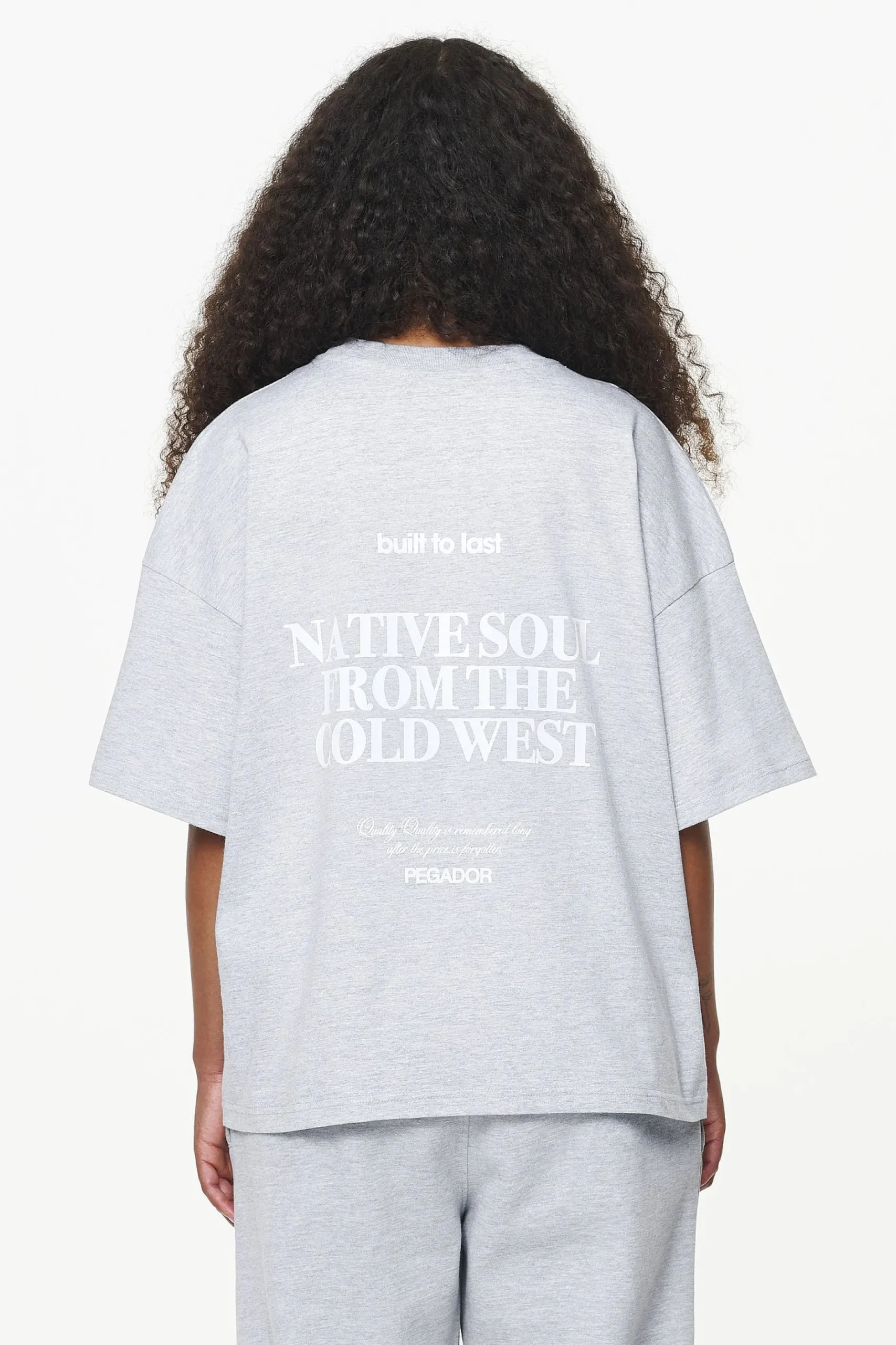 Pegador Tees|Cadogan Heavy Oversized Tee Grey Melange