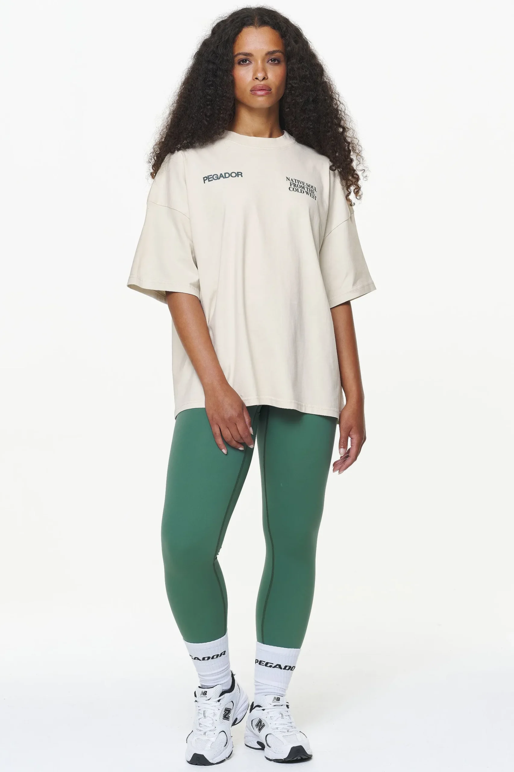Pegador Tees|Cadogan Heavy Oversized Tee Vintage Washed Bone White