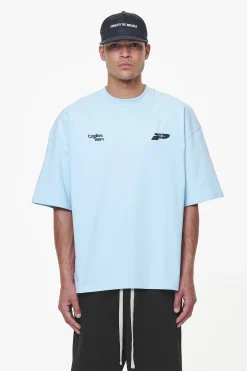 Pegador Tees|Caesar Boxy Tee Vintage Aqua