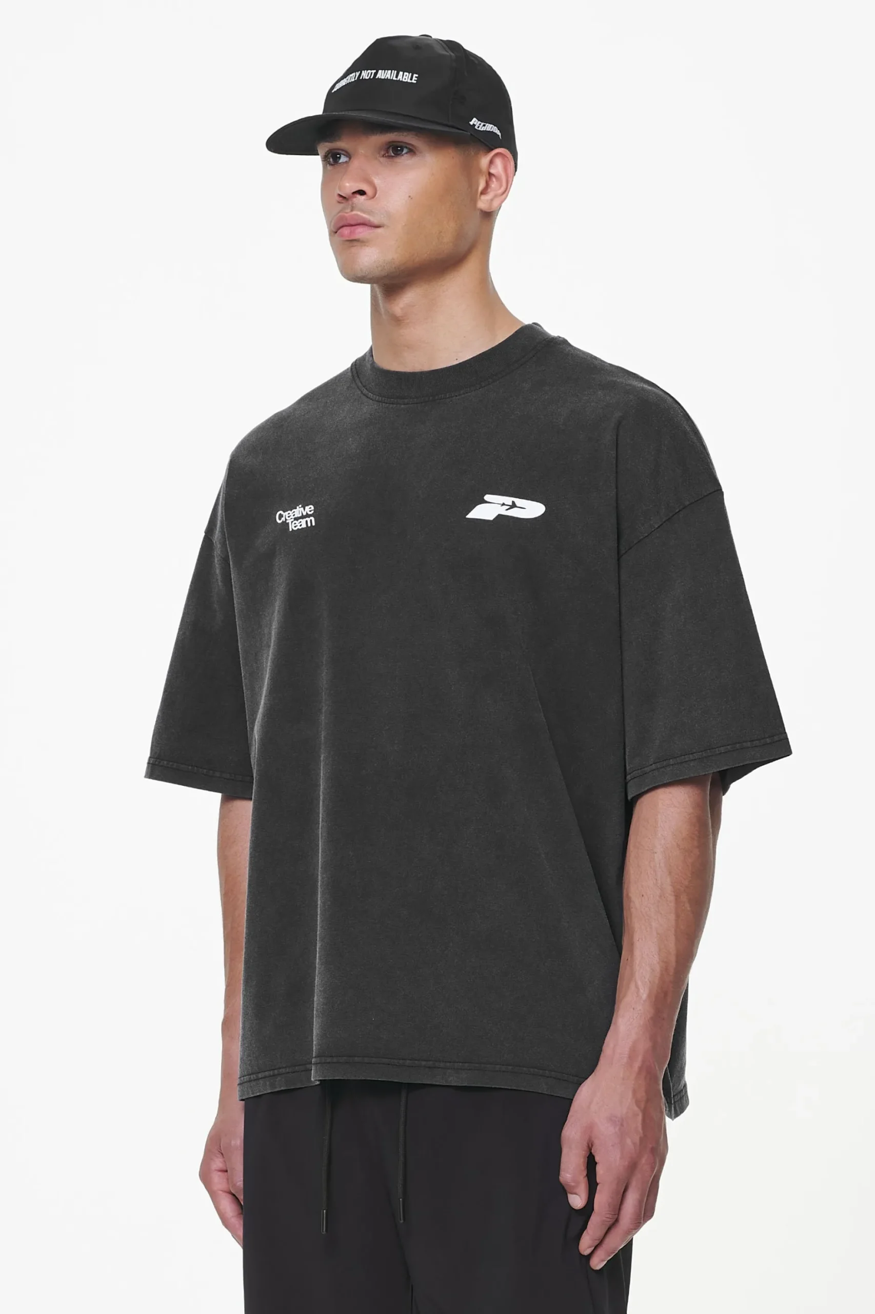 Pegador Tees|Caesar Boxy Tee Vintage Black