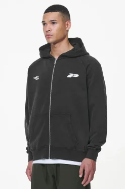 Pegador Hoodies|Zip Hoodies|Caesar Terry Raglan Sweat Jacket Vintage Black