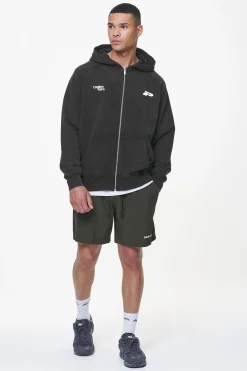 Pegador Hoodies|Zip Hoodies|Caesar Terry Raglan Sweat Jacket Vintage Black
