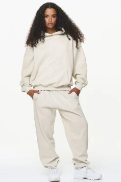 Pegador Hoodies|Camberwell Logo Oversized Hoodie Vintage Washed Bone White