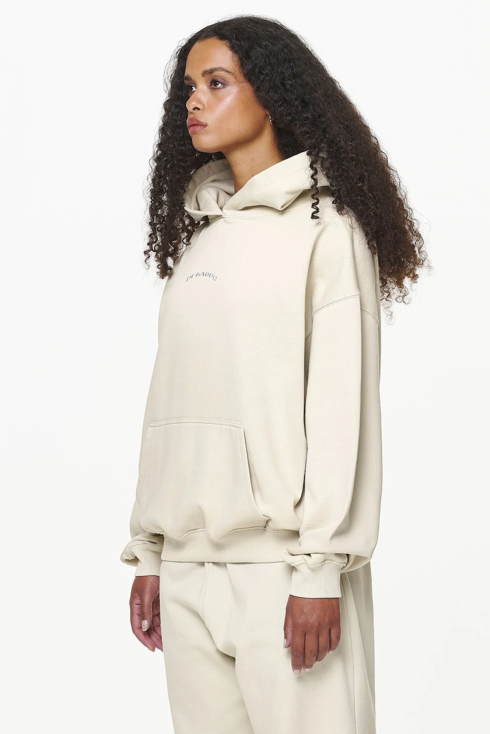 Pegador Hoodies|Camberwell Logo Oversized Hoodie Vintage Washed Bone White