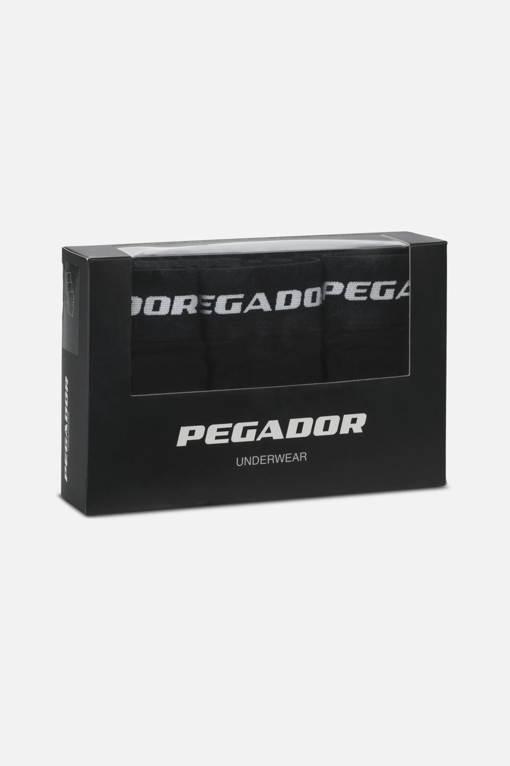 Pegador Underwear|Camino Boxershorts Single Logo 3 Pack Black Black