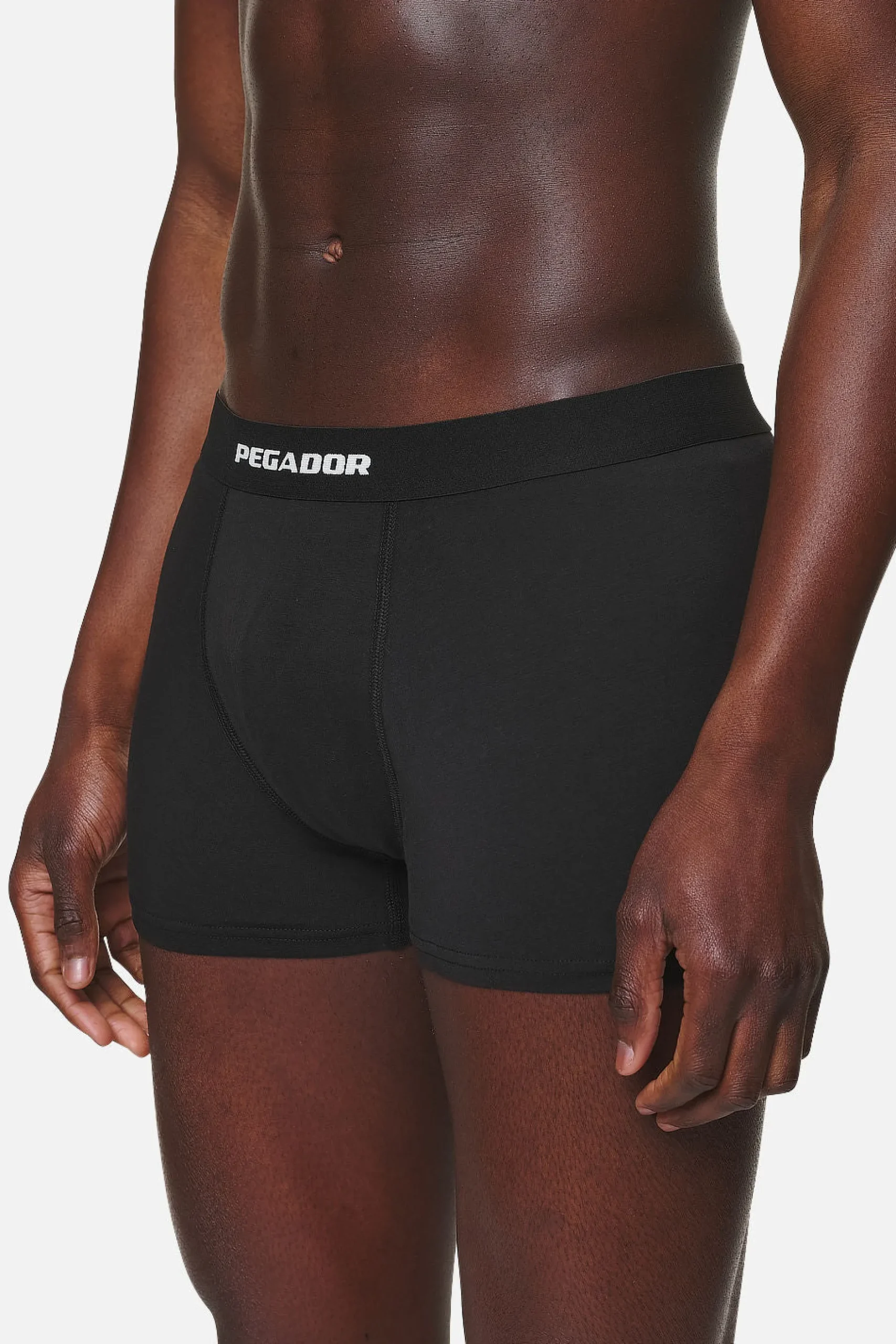 Pegador Underwear|Camino Boxershorts Single Logo 3 Pack Black Black