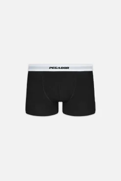 Pegador Underwear|Camino Boxershorts Single Logo 3 Pack Black White Black Black