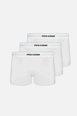 Pegador Underwear|Camino Boxershorts Single Logo 3 Pack White White