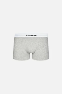 Pegador Underwear|Camino Boxershorts Single Logo 3 Pack Grey Melange White