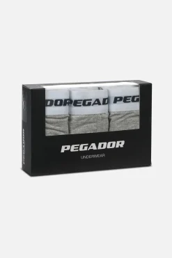 Pegador Underwear|Camino Boxershorts Single Logo 3 Pack Grey Melange White